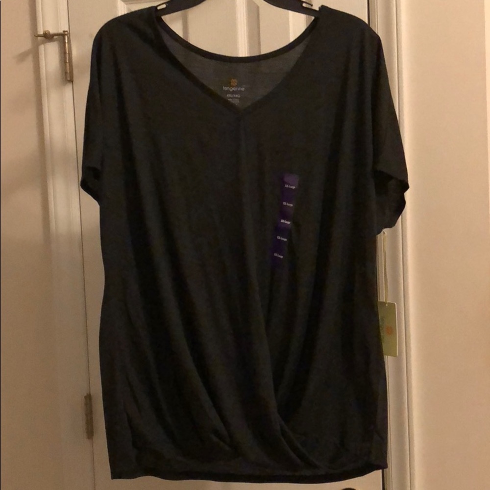 Tangerine Brand Heather Black Workout Shirt XXL